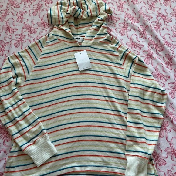 LNA Clothing Multicolor Striped Hoodie